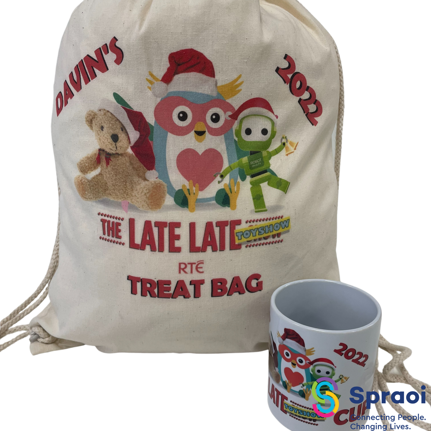 Late Late Toy Show Bag and Cup - Personalised Bundle