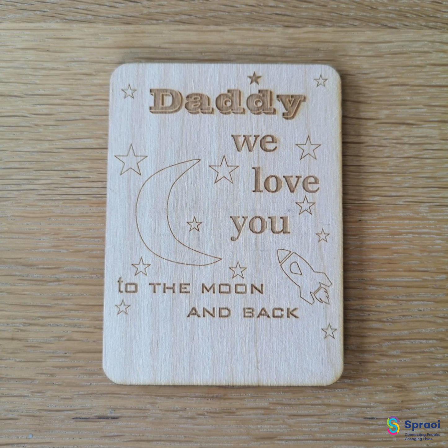 Moon & Back Father's Day Magnet