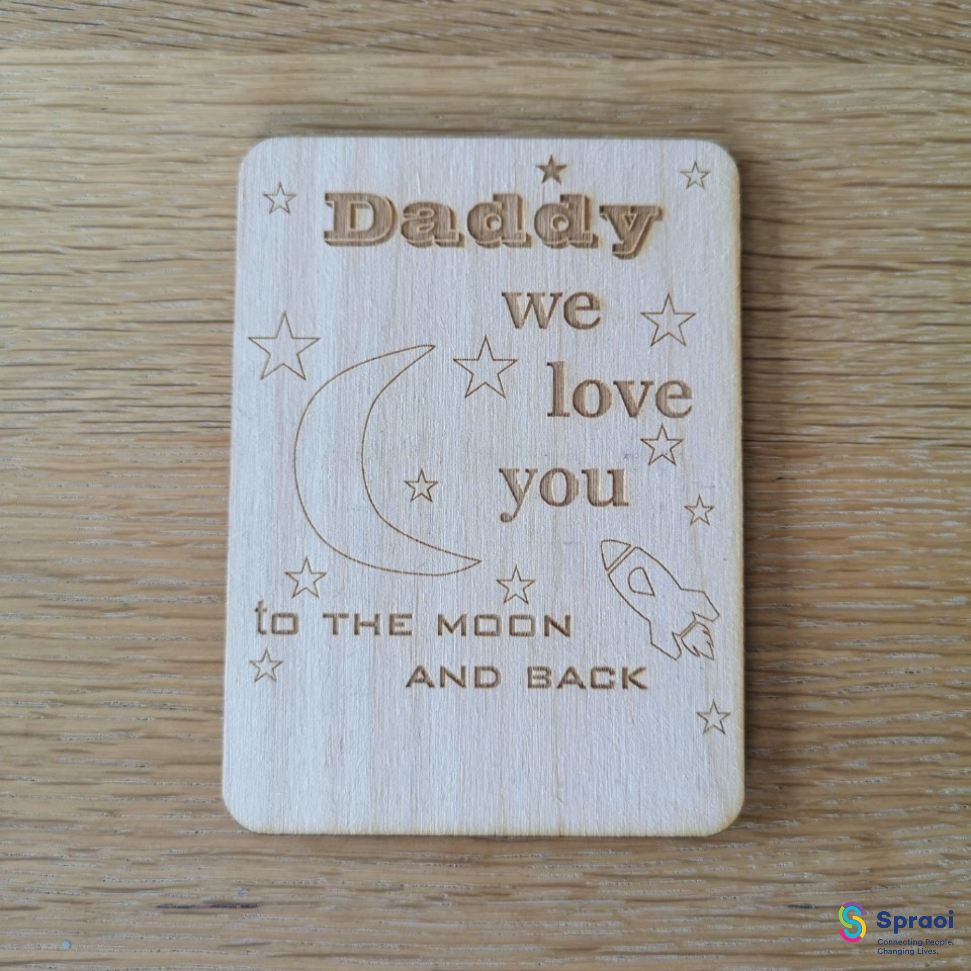 Moon & Back Father's Day Magnet